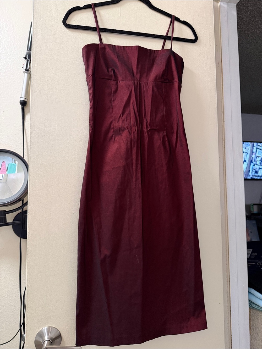 Women’s Burgundy Midi Slip Dress